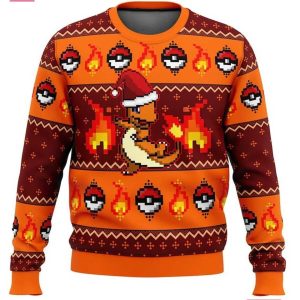 Charmander Pokemon Fire Santa Ugly Sweater Charmander Pokemon Fire Santa Ugly Sweater