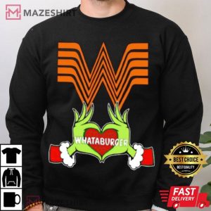 Grinch Love Whataburger Christmas T Shirt (4)