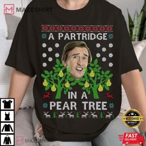 Alan Partridge Christmas A Partridge in A Pear Tree T Shirt (2)