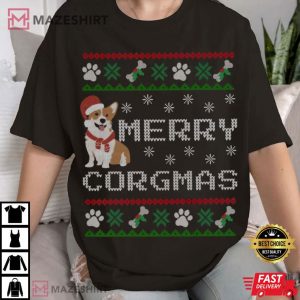 Christmas Corgi Lover Merry Corgmas T Shirt (2)