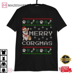 Christmas Corgi Lover Merry Corgmas T Shirt (4)