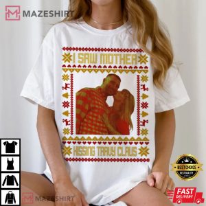 Swifties I Saw Mother Kissing Travis Kelce Christmas T Shirt (2)