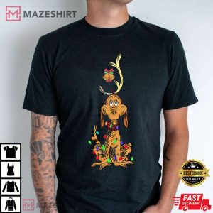Grinch Reindeer Max Dog Light Unisex T Shirt (3)