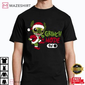 Stitch Grinch Mode On Christmas T Shirt (4)