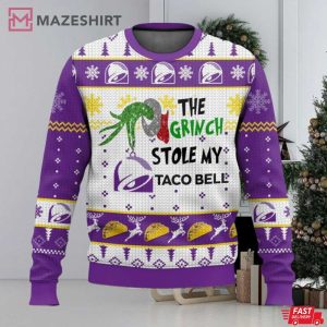 Grinch Stole Taco Bell Christmas Ugly Sweater Grinch Stole Taco Bell Christmas Ugly Sweater