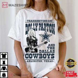 Dolly Parton And The Dallas Cowboys Thanksgiving Day T Shirt (2)