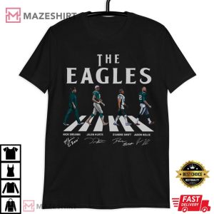 The Eagles Walking Abbey Road Philadelphia Signatures T Shirt (4)