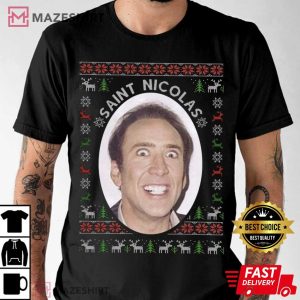 Saint Nicholas Cage Christmas T Shirt (1)