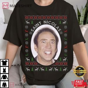 Saint Nicholas Cage Christmas T Shirt (3)
