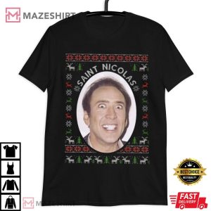 Saint Nicholas Cage Christmas T Shirt (4)
