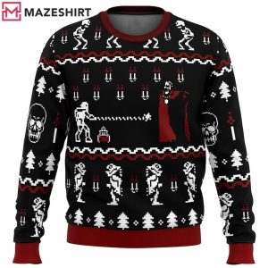 Castlevania Classic Game Ugly Christmas Sweater Castlevania Classic Game Ugly Christmas Sweater