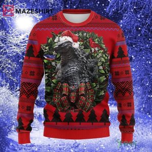 Godzilla Noel Mc Thanksgiving Ugly Christmas Sweater Godzilla Noel Mc Thanksgiving Ugly Christmas Sweater