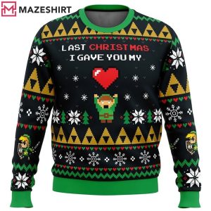 Legend of Zelda Link To My Heart Ugly Christmas Sweater