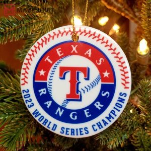 Texas Rangers 2023 World Series Champions Christmas Ornament