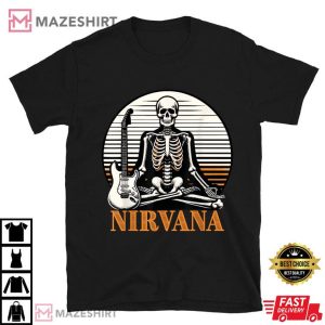 Nirvana Guitar Skeleton Music Lovers Guitarist T Shirt (1)
