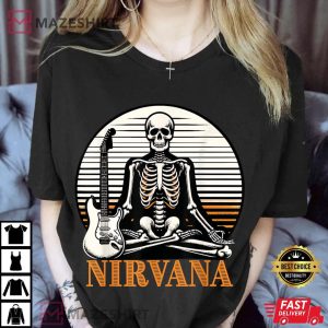 Nirvana Guitar Skeleton Music Lovers Guitarist T Shirt (3)