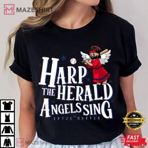 Bryce Harper Harp The Herald Angels Christmas T Shirt (2)
