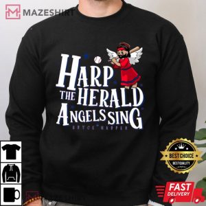 Bryce Harper Harp The Herald Angels Christmas T Shirt (3)