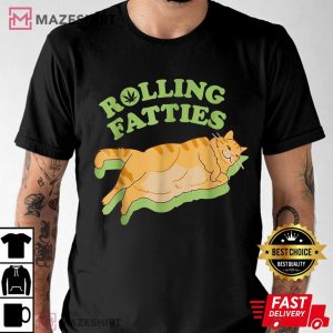 Cat Rolling Fatties Weed Marijuana Funny T Shirt (2)