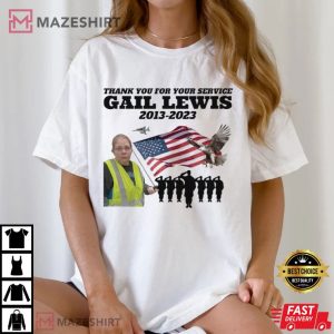 Gail Lewis Thank You for Your Service American Hero T Shirt (2)