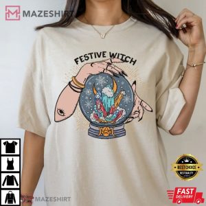 Festive Witch Christmas Witchy T Shirt (3)
