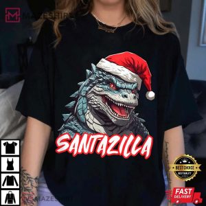 Santazilla Godzilla Japanese Monster Christmas T Shirt (4)