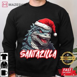 Santazilla Godzilla Japanese Monster Christmas T Shirt (5)