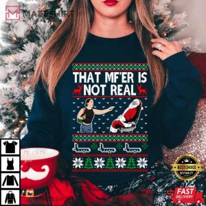 That Mf Is Not Real Santa On Plane Christmas T Shirt (1)