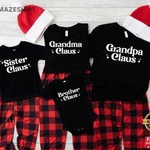 Mama Claus Dada Claus Baby Claus Christmas Family T Shirt (2)
