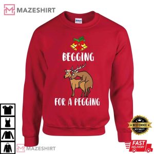 Begging For A Pegging Christmas Funny T Shirt (3)