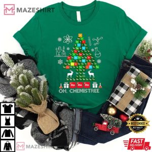 Science Tree Christmas Chemistry Tree T Shirt (1)