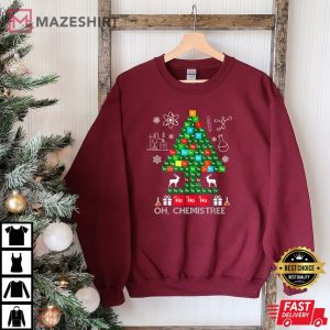 Science Tree Christmas Chemistry Tree T Shirt (2)