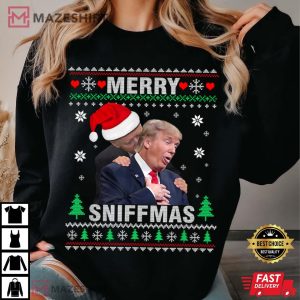 Biden Trump Merry Sniffmas Christmas T Shirt (2)