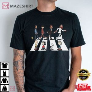 Snoopy and The Beatles Abbey Road T Shirt (1)