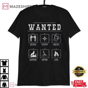 Sarah J Maas Crescent City Most Wanted T Shirt (4)