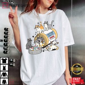 Antidepressant Cat Lover Serotonin Booster T Shirt (1)