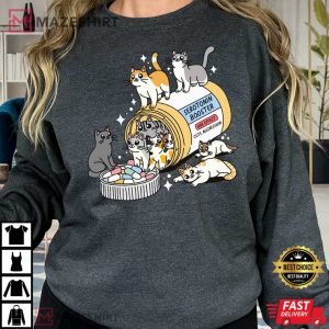 Antidepressant Cat Lover Serotonin Booster T Shirt (5)