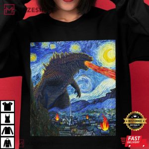 Godzilla Starry Night T Shirt (3)