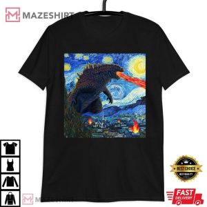 Godzilla Starry Night T Shirt (4)