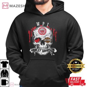 Harley Davidson Worcester Polytechnic Institute Skull T Shirt (3)