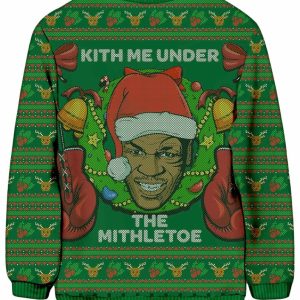 Santa Mike Tyson Kith Me Under Mithletoe Ugly Sweater (2)