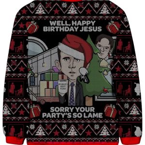 The Office Party so Lame Funny Ugly Christmas Sweater (1)