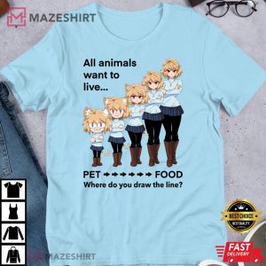 Neco Arc All Animals Want To Live Funny Anime T Shirt (4)