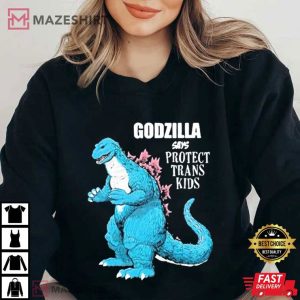Godzilla Says Protect Trans Kids T Shirt (3)