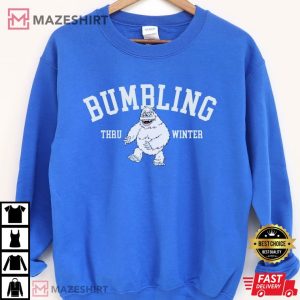 Yeti Abominable Snowman Bumbling Through Winter T Shirt (4)