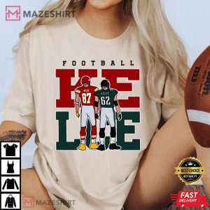Jason Kelce and Travis Kelce American Football T Shirt (1)