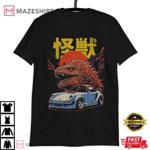 Godzilla Minus One Godzilla And Porche T Shirt (3)