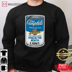 Detroit Lion Campbell's Can King in the North T Shirt (3)