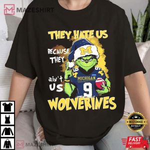 Grinch Michigan Wolverines They Hate Us Football T Shirt (2)