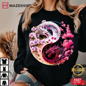 Dragon Yin Yang Chinese New Year 2024 T Shirt (2)